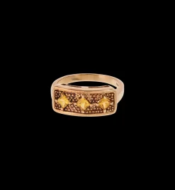 Vintage Citrine Shield Ring