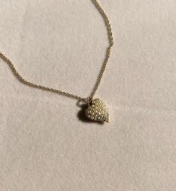 Vintage Pearl Witch's Heart Pendant