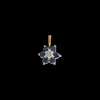Vintage Sapphire and Diamond Frosty Flower Charm