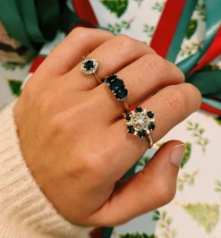 Vintage Sapphire and Diamond Spencer Ring