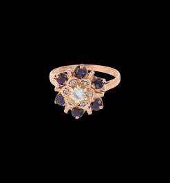 Vintage Sapphire and Diamond Starlit Ring