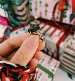 Vintage Smokey Quartz Love Ring
