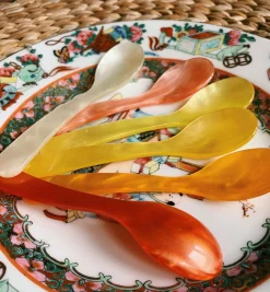 Yellow Acrylic Teaspoon Set