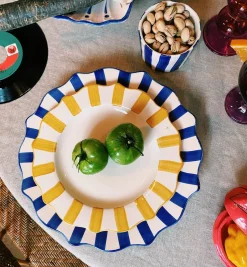 Yellow Scalloped Breakfast Plate