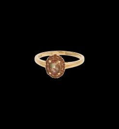 Vintage Smokey Quartz and Topaz Whisper Ring