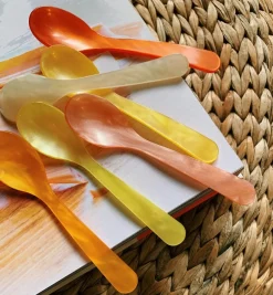 Yellow Acrylic Teaspoon Set